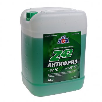 2 799 р. Антифриз зеленый -42C 10кг Antifreeze Z42 AGA AGA aga050z  с доставкой в г. Керчь. Увеличить фотографию 1