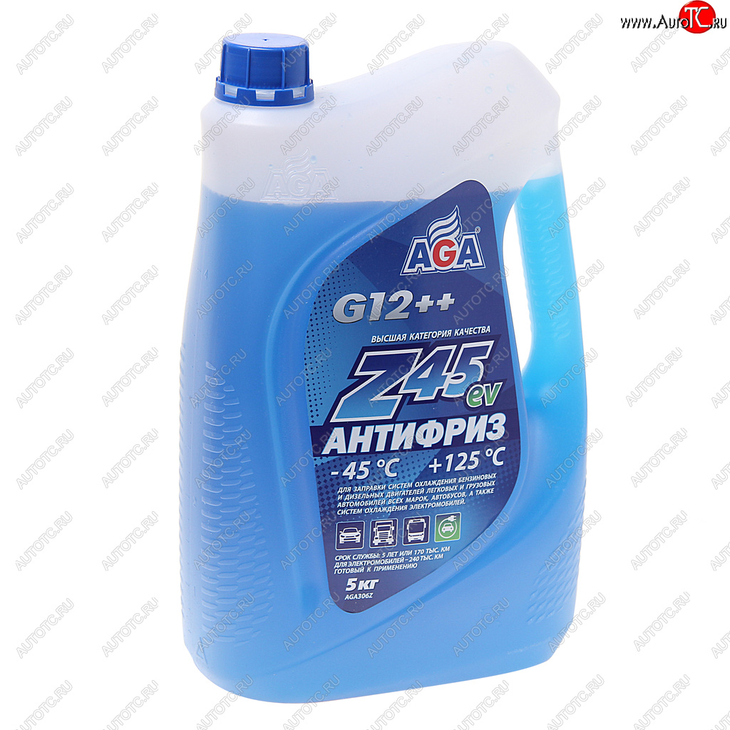 1 639 р. Антифриз синий -45C 5кг Antifreeze G12++ AGA AGA aga306z  с доставкой в г. Керчь