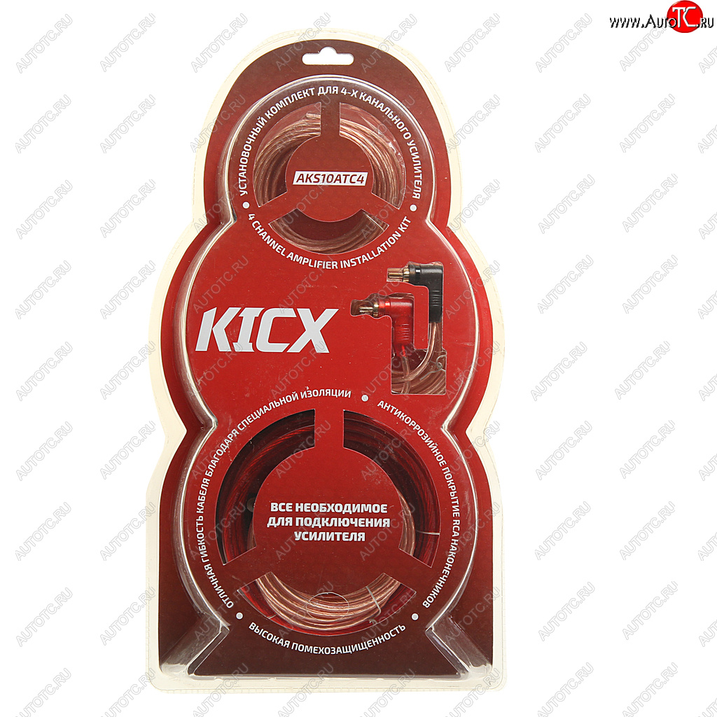 1 689 р. Набор для установки усилителя KICX KICX aks10atc4  с доставкой в г. Керчь