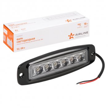 849 р. Фара рабочего света 185х60x35мм 18Вт 6LED врезная прямоугольная AIRLINE AIRLINE aled007  с доставкой в г. Керчь. Увеличить фотографию 4