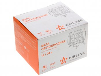 949 р. Фара рабочего света 98х78х65мм 18W 6LED 5D линза AIRLINE AIRLINE aled043  с доставкой в г. Керчь. Увеличить фотографию 3