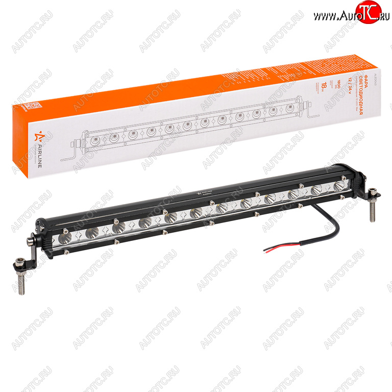 1 399 р. Фара рабочего света 343х30х47мм 18W 12LED AIRLINE AIRLINE aled063  с доставкой в г. Керчь