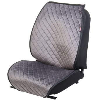 2 499 р. Накидка на сиденье алькантара стеганая серая (4 предм.) (2шт.) Alcantara Luxe PREMIER PREMIER all140  с доставкой в г. Керчь. Увеличить фотографию 1