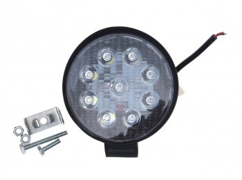 519 р. Фара рабочего света круглая 115x115x25мм 27Вт (9 светодиодов) IP67 Allroad LUMEN LUMEN alr27wrf  с доставкой в г. Керчь. Увеличить фотографию 2