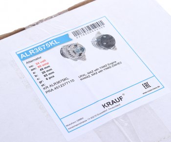 13 449 р. Генератор МАЗ,УРАЛ дв.ЯМЗ-236НЕ2,6565 28В 80А KRAUF KRAUF alr3675kl KRAUF alr3675kl  с доставкой в г. Керчь. Увеличить фотографию 4
