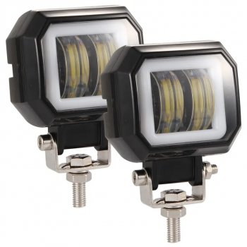 2 199 р. Фара рабочего света 74x65x55мм 20Вт с ДХО (к-т 2шт.) IP67 Allroad LUMEN LUMEN alr-af20ws  с доставкой в г. Керчь. Увеличить фотографию 1