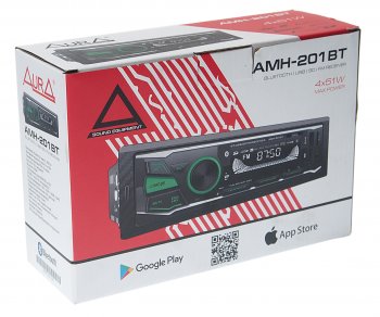 2 199 р. Магнитола автомобильная 1DIN AURA AURA amh-201bt AURA amh-201bt  с доставкой в г. Керчь. Увеличить фотографию 4