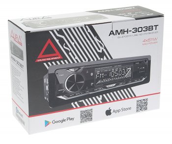 2 789 р. Магнитола автомобильная 1DIN AURA AURA amh-303bt AURA amh-303bt  с доставкой в г. Керчь. Увеличить фотографию 4