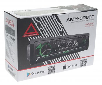 2 789 р. Магнитола автомобильная 1DIN AURA AURA amh-306bt AURA amh-306bt  с доставкой в г. Керчь. Увеличить фотографию 4