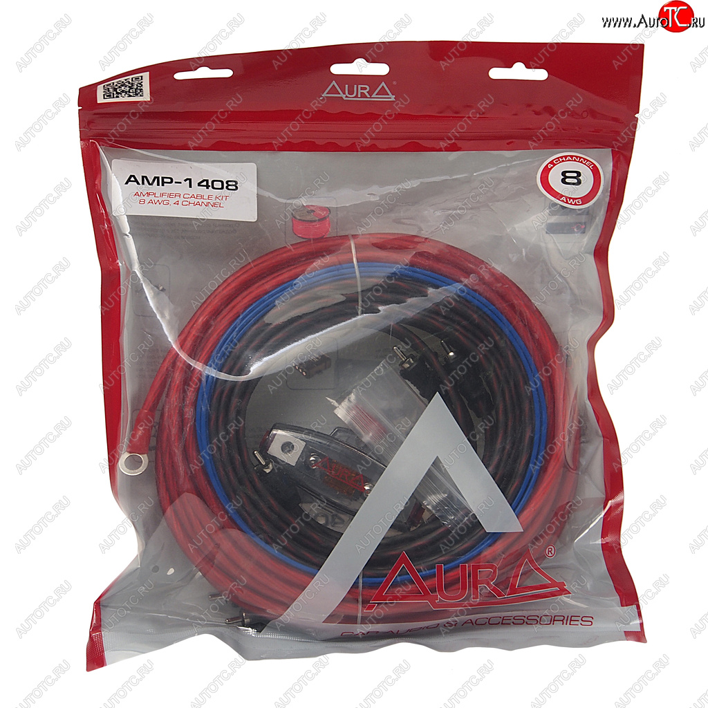 2 179 р. Набор для установки усилителя AURA AURA amp-1408  с доставкой в г. Керчь