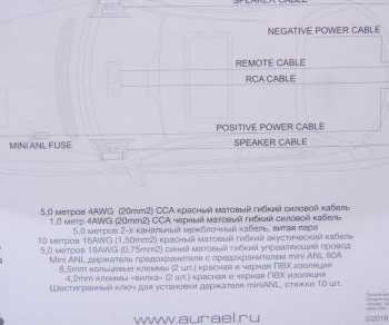3 399 р. Набор для установки усилителя AURA AURA amp-2204  с доставкой в г. Керчь. Увеличить фотографию 3
