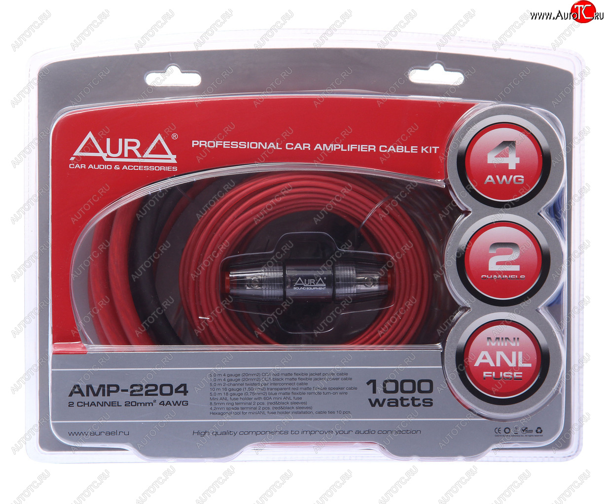 3 399 р. Набор для установки усилителя AURA AURA amp-2204  с доставкой в г. Керчь