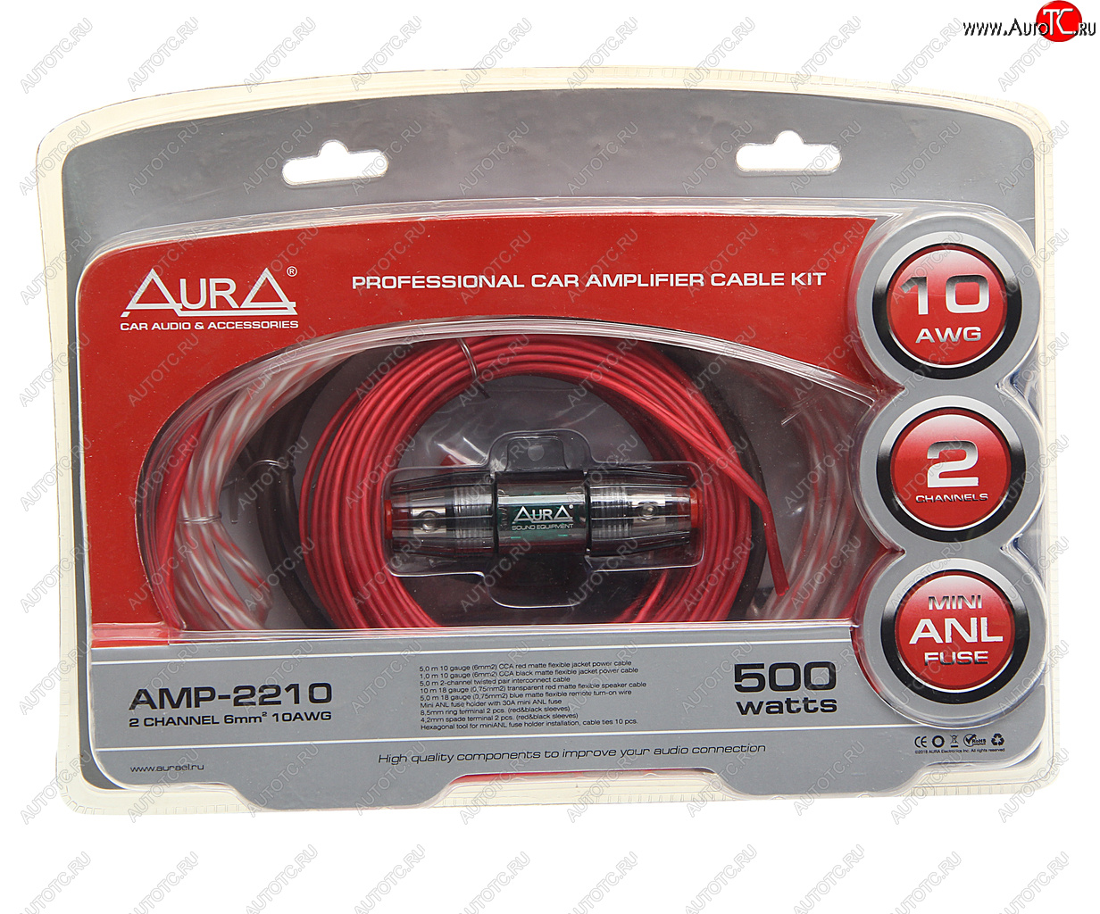 2 279 р. Набор для установки усилителя AURA AURA amp-2210  с доставкой в г. Керчь