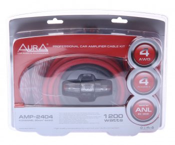 3 899 р. Набор для установки усилителя AURA AURA amp-2404  с доставкой в г. Керчь. Увеличить фотографию 1