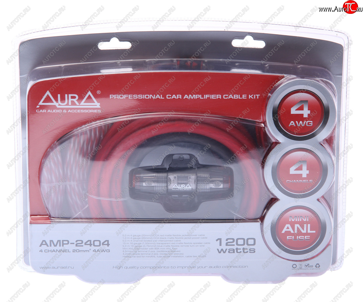 3 899 р. Набор для установки усилителя AURA AURA amp-2404  с доставкой в г. Керчь