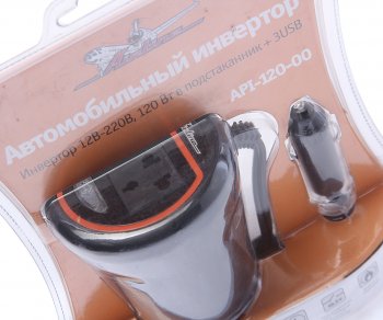 3 999 р. Преобразователь напряжения (инвертор) 12-220V 120Вт AIRLINE AIRLINE api-120-00  с доставкой в г. Керчь. Увеличить фотографию 2