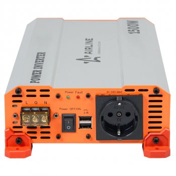 12 249 р. Преобразователь напряжения (инвертор) 24-220V 1500Вт AIRLINE AIRLINE api-1500-10  с доставкой в г. Керчь. Увеличить фотографию 7