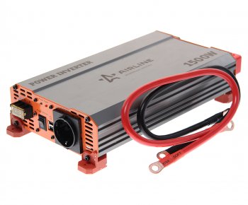 12 249 р. Преобразователь напряжения (инвертор) 24-220V 1500Вт AIRLINE AIRLINE api-1500-10  с доставкой в г. Керчь. Увеличить фотографию 1