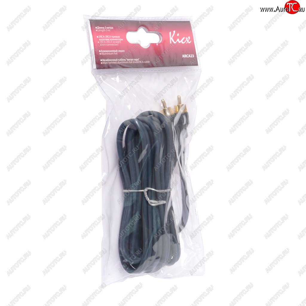 1 199 р. Кабель RCA 2х2 3м KICX KICX arca23  с доставкой в г. Керчь
