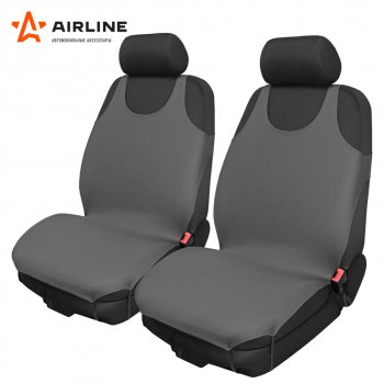 1 099 р. Универсальный чехол сидений (майка, 2 предм., полиэстер) AIRLINE   (серый)  с доставкой в г. Керчь. Увеличить фотографию 3