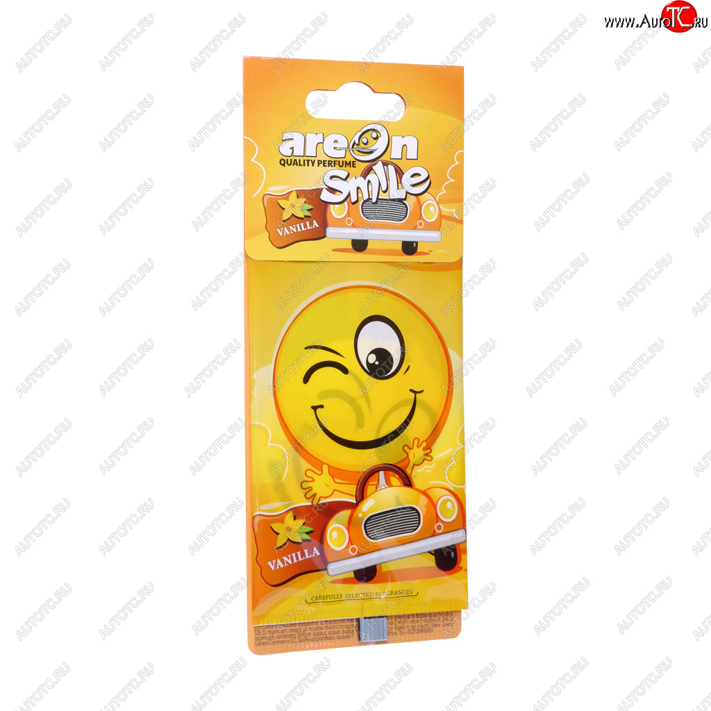 68 р. Ароматизатор подвесной пластина (ваниль) Smile AREON AREON asd11  с доставкой в г. Керчь