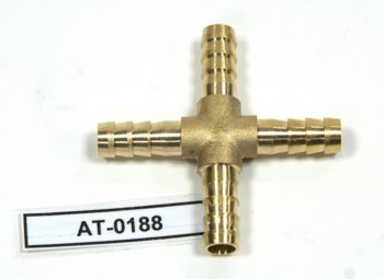 32 р. Переходник для шланга подкачки X-образный d=8мм AT AT at10192  с доставкой в г. Керчь. Увеличить фотографию 1