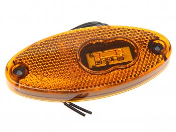 579 р. Фонарь габаритный LED желтый 12-24V (L=102мм, d=46мм, 2-светодиода) AT AT at22615 AT at22615  с доставкой в г. Керчь. Увеличить фотографию 1