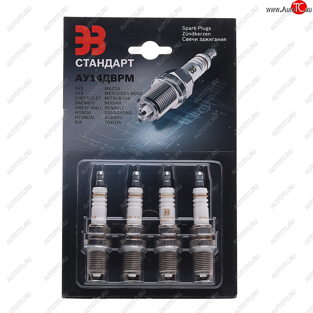 699 р. Свеча зажигания ВАЗ-2110 16V АИ-95 (блистер) комплект 4шт. ЗАЗС ЗАЗС ау 14дврм (1,0)  с доставкой в г. Керчь