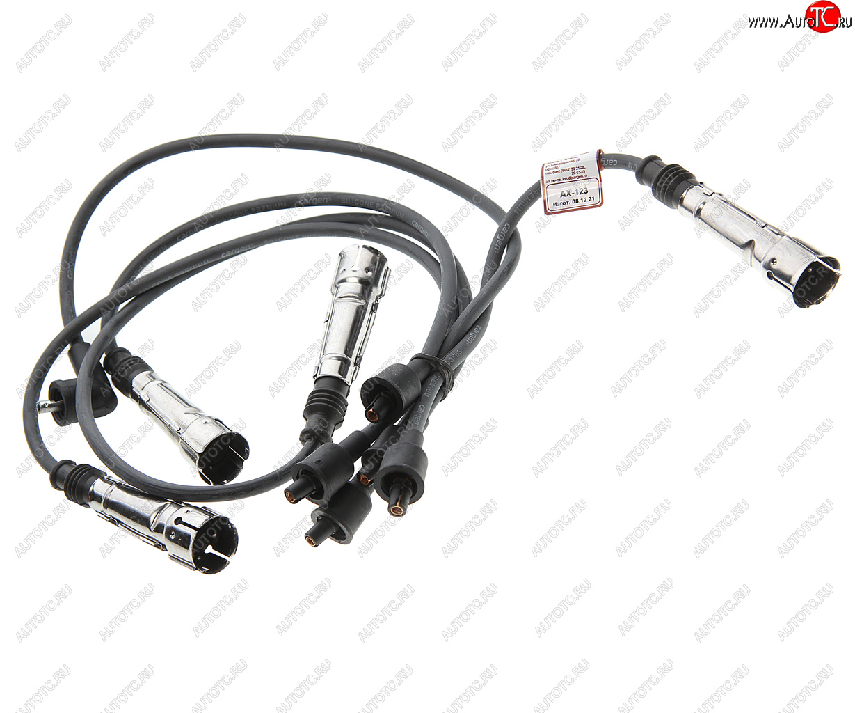 2 459 р. Провод высоковольтный VW Golf 2,Jetta AUDI 80 (80-) комплект CARGEN CARGEN ax123  с доставкой в г. Керчь