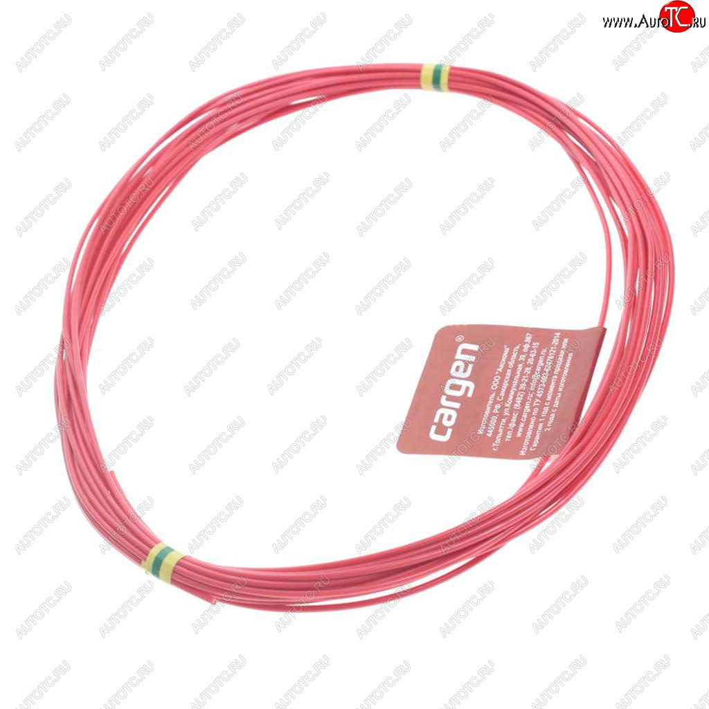 329 р. Провод монтажный ПВАМ 10м (сечение 0.75 кв.мм) красный CARGEN CARGEN ax3511  с доставкой в г. Керчь