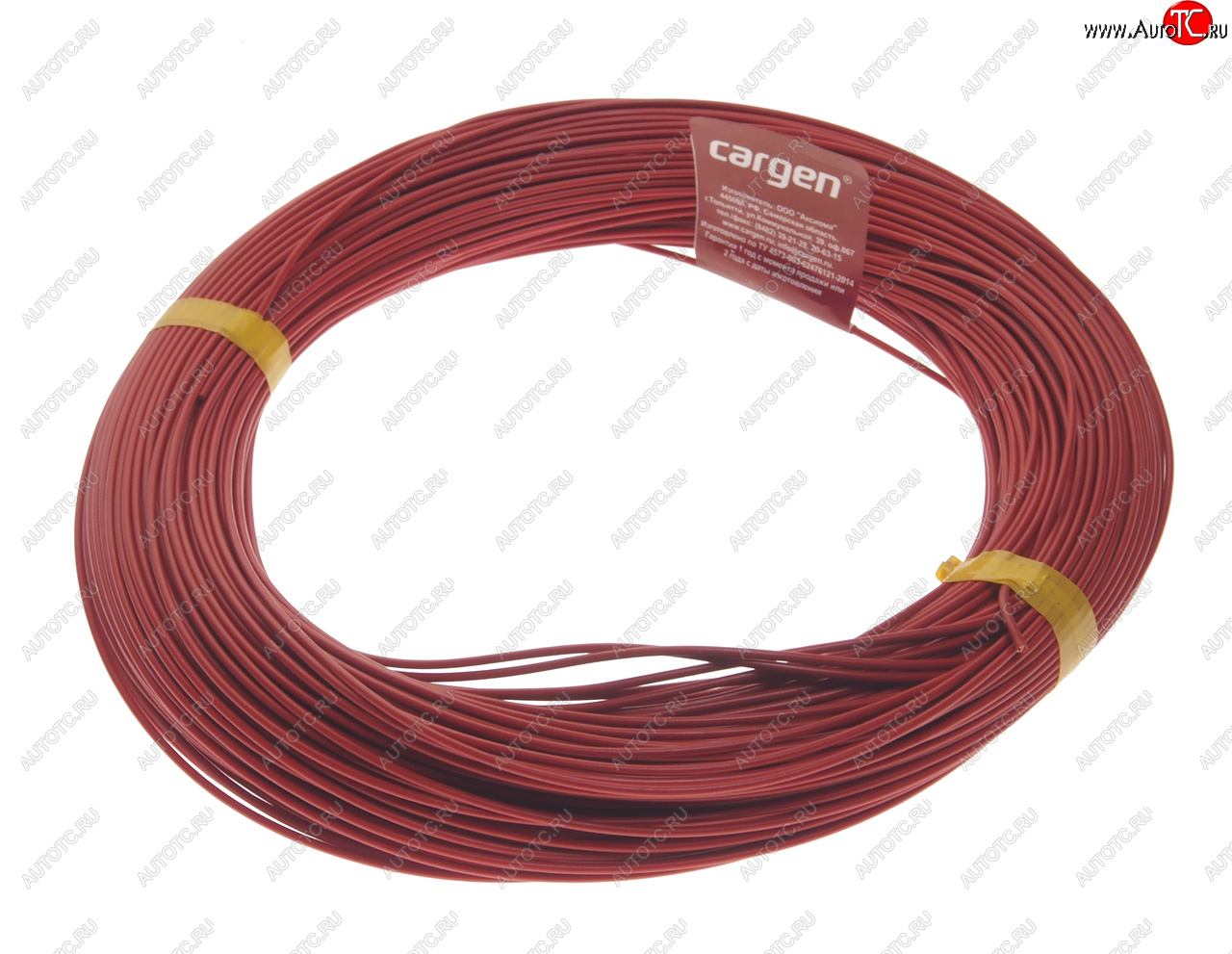 2 789 р. Провод монтажный ПВАМ 100м (сечение 1.0 кв.мм) красный CARGEN CARGEN ax3521001  с доставкой в г. Керчь