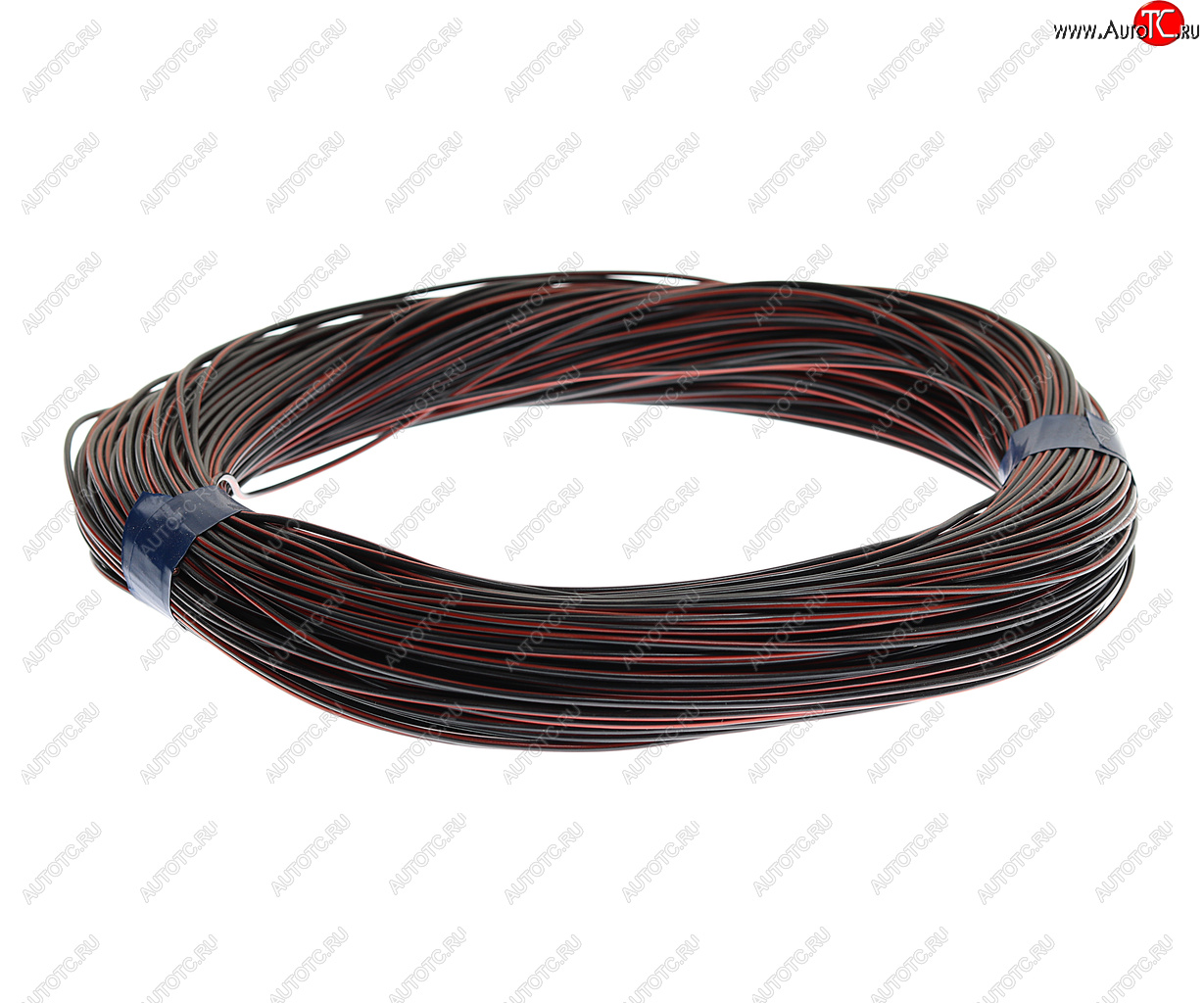 2 299 р. Провод монтажный ПВАМ 100м (сечение 1.0 кв.мм) красно-черный CARGEN CARGEN ax352100кч  с доставкой в г. Керчь
