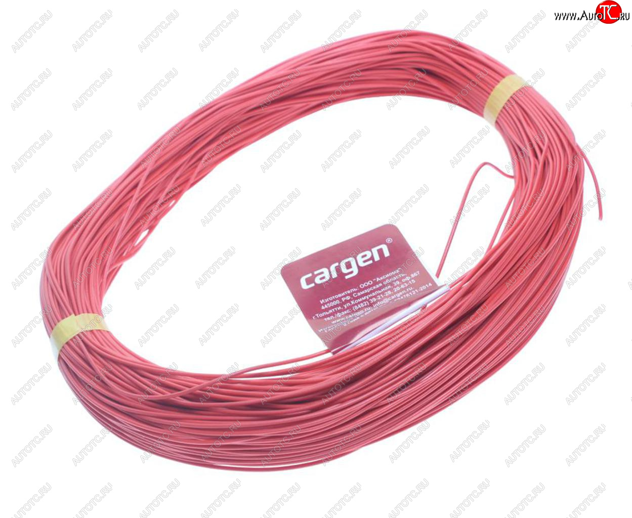 1 669 р. Провод монтажный ПВАМ 100м (сечение 0.5 кв.мм) красный CARGEN CARGEN ax3561001  с доставкой в г. Керчь