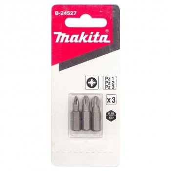 161 р. Набор бит 14 PZ1, PZ2, PZ3 25мм 3 предмета в блистере MAKITA MAKITA b-24527  с доставкой в г. Керчь. Увеличить фотографию 1