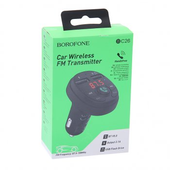 979 р. Устройство зарядное в прикуриватель с трансмиттером (bluetooth,hands free) BOROFONE BOROFONE bc26  с доставкой в г. Керчь. Увеличить фотографию 4