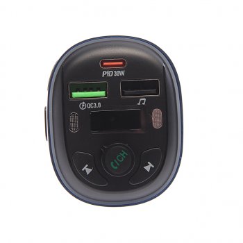 1 579 р. Устройство зарядное в прикуриватель с трансмиттером (bluetooth,hands free) черное BOROFONE BOROFONE bc47 dark blue  с доставкой в г. Керчь. Увеличить фотографию 3