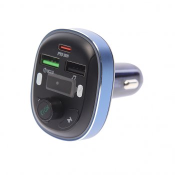 Устройство зарядное в прикуриватель с трансмиттером (bluetooth,hands free) черное BOROFONE BOROFONE bc47 dark blue