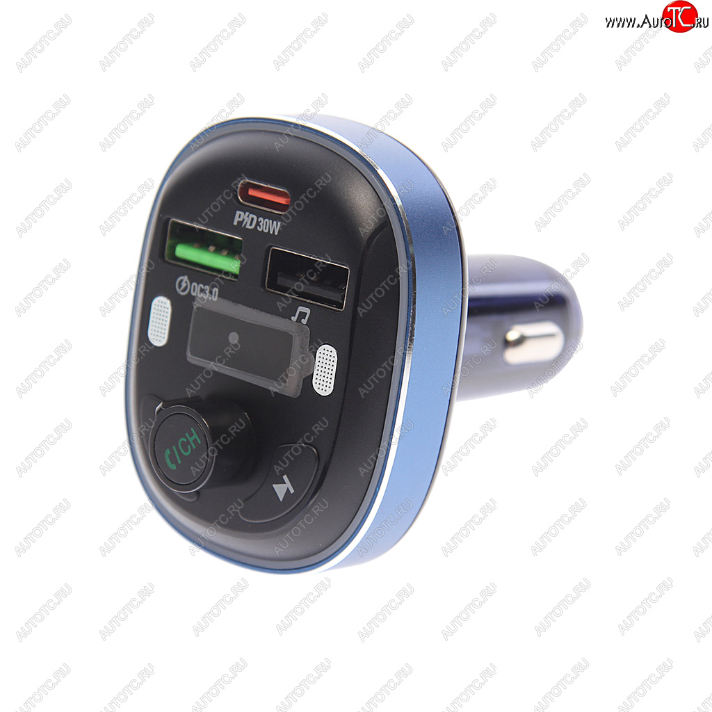 1 579 р. Устройство зарядное в прикуриватель с трансмиттером (bluetooth,hands free) черное BOROFONE BOROFONE bc47 dark blue  с доставкой в г. Керчь