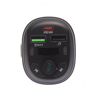 1 579 р. Устройство зарядное в прикуриватель с трансмиттером (bluetooth,hands free) черное BOROFONE BOROFONE bc47 jazz metal gray  с доставкой в г. Керчь. Увеличить фотографию 3