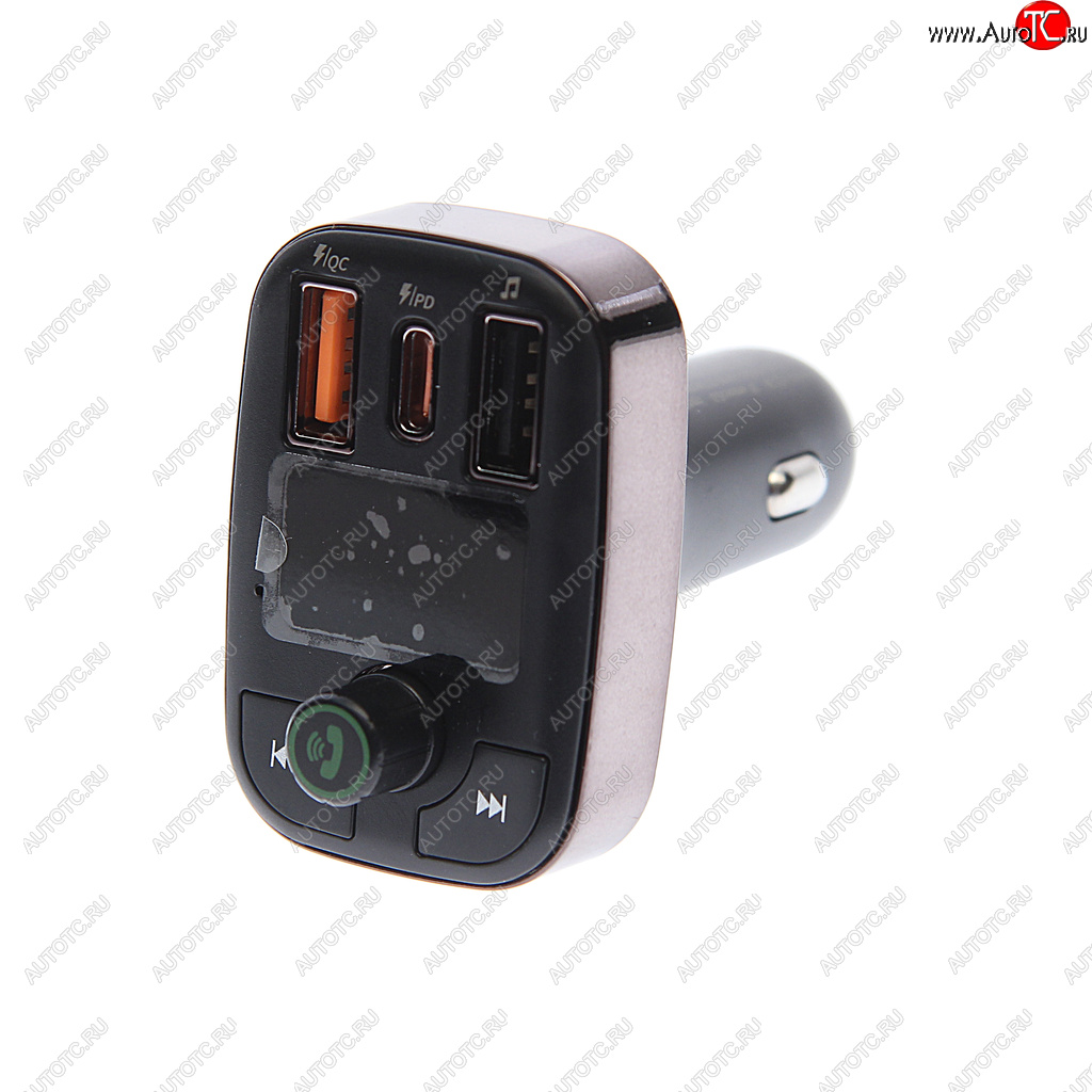 1 699 р. Устройство зарядное в прикуриватель с трансмиттером (bluetooth,hands free) черное XO XO bcc06 black  с доставкой в г. Керчь