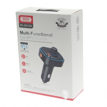 959 р. Устройство зарядное в прикуриватель с трансмиттером (bluetooth,hands free) черное XO XO bcc08 black  с доставкой в г. Керчь. Увеличить фотографию 3