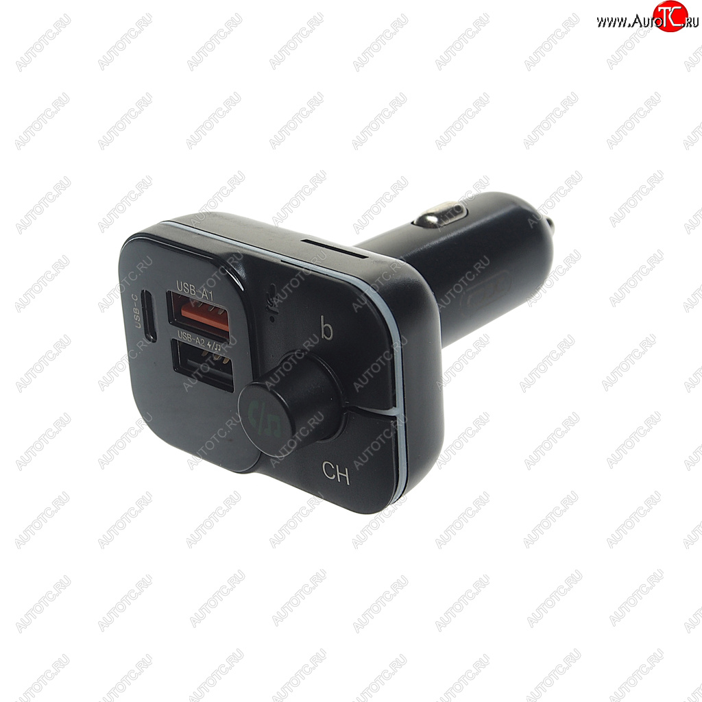 1 499 р. Устройство зарядное в прикуриватель с трансмиттером (bluetooth,hands free) черное XO XO bcc09 black  с доставкой в г. Керчь