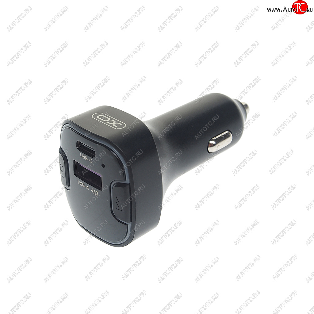 1 039 р. Устройство зарядное в прикуриватель с трансмиттером (bluetooth,hands free) черное XO XO bcc12  с доставкой в г. Керчь