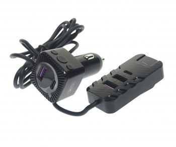 1 179 р. Устройство зарядное в прикуриватель с трансмиттером (bluetooth,hands free) черное XO XO bcc13 black  с доставкой в г. Керчь. Увеличить фотографию 2