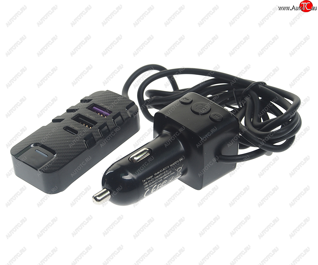 1 179 р. Устройство зарядное в прикуриватель с трансмиттером (bluetooth,hands free) черное XO XO bcc13 black  с доставкой в г. Керчь