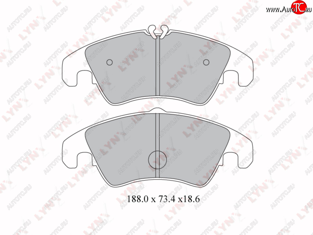 3 879 р. Колодки тормозные передние(4шт.) LYNX Audi A4 B7 седан (2004-2008)  с доставкой в г. Керчь