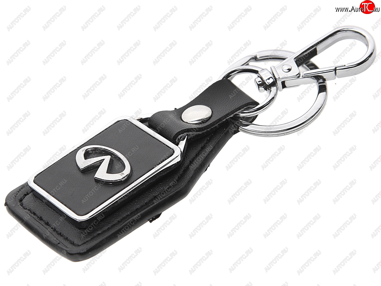 191 р. Брелок INFINITI черный, металл, кожа MASHINOKOM MASHINOKOM bkn 034  с доставкой в г. Керчь