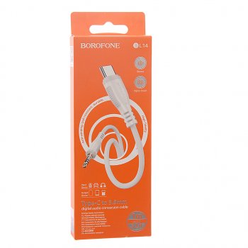 264 р. Переходник USB Type C на jack 3.5 BOROFONE BOROFONE bl14 white BOROFONE bl14 white  с доставкой в г. Керчь. Увеличить фотографию 3