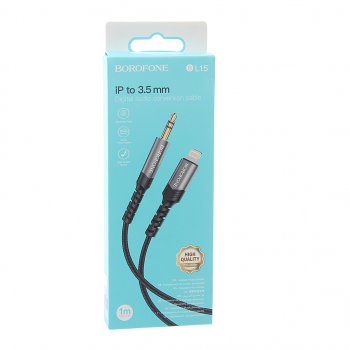 559 р. Переходник iPhone (5-) на jack 3.5 BOROFONE BOROFONE bl15 metal gray BOROFONE bl15 metal gray  с доставкой в г. Керчь. Увеличить фотографию 3