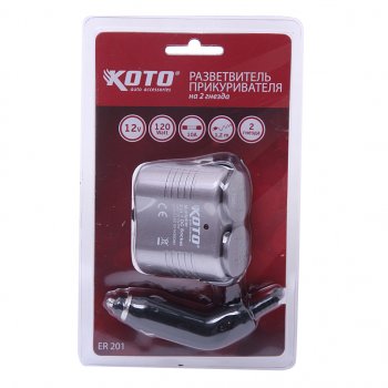 899 р. Разветвитель прикуривателя 2-х гнездовой 12V KOTO KOTO bms-002  с доставкой в г. Керчь. Увеличить фотографию 1